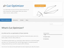 Tablet Screenshot of cutoptimizer.com